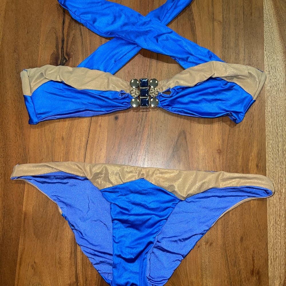 Beach Bunny bandeau top & skimpy bottom set MEDIUM